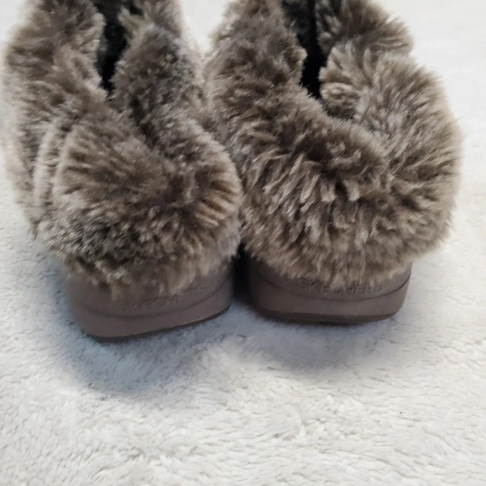 Skechers‎ Brown Fuzzy Cozy Boho Casual Shoes Clogs Women 6.5 Winter Cozy
